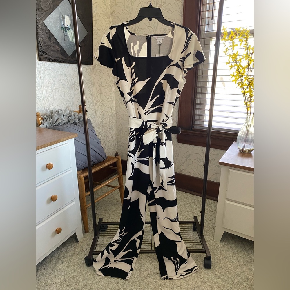 Black and white jumpsuit